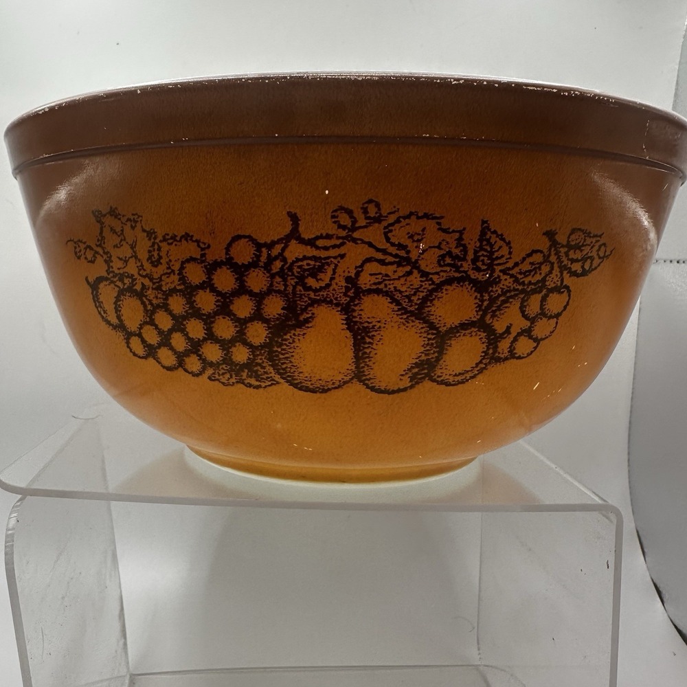 Vintage Pyrex Old Orchard 2.5 Quart Mixing Bowl Cottage Core Boho Hippie Decor